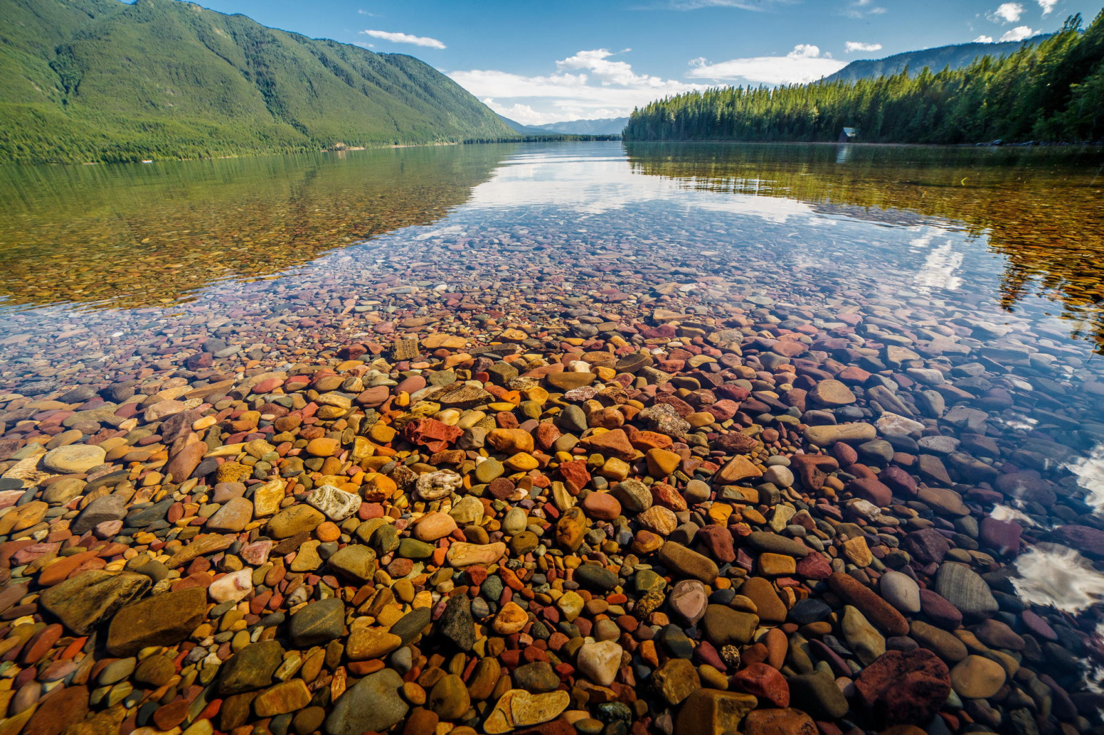 自然, 湖, 景观, 石头, 水, 蒙大拿, 冰川国家公园, 麦当劳湖
