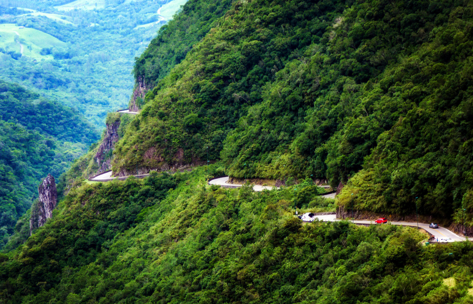 숲, 도로, 산, 바위, 브라질, 세라도 리오도 라스트로