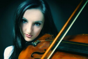 女の子, 音楽, バイオリン