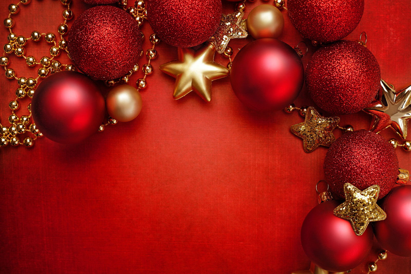 球, 新年, 圣诞, 装饰, 快活的, 红色, 星星