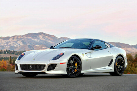 599, フェラーリ, GTO, スーパーカー, 白い