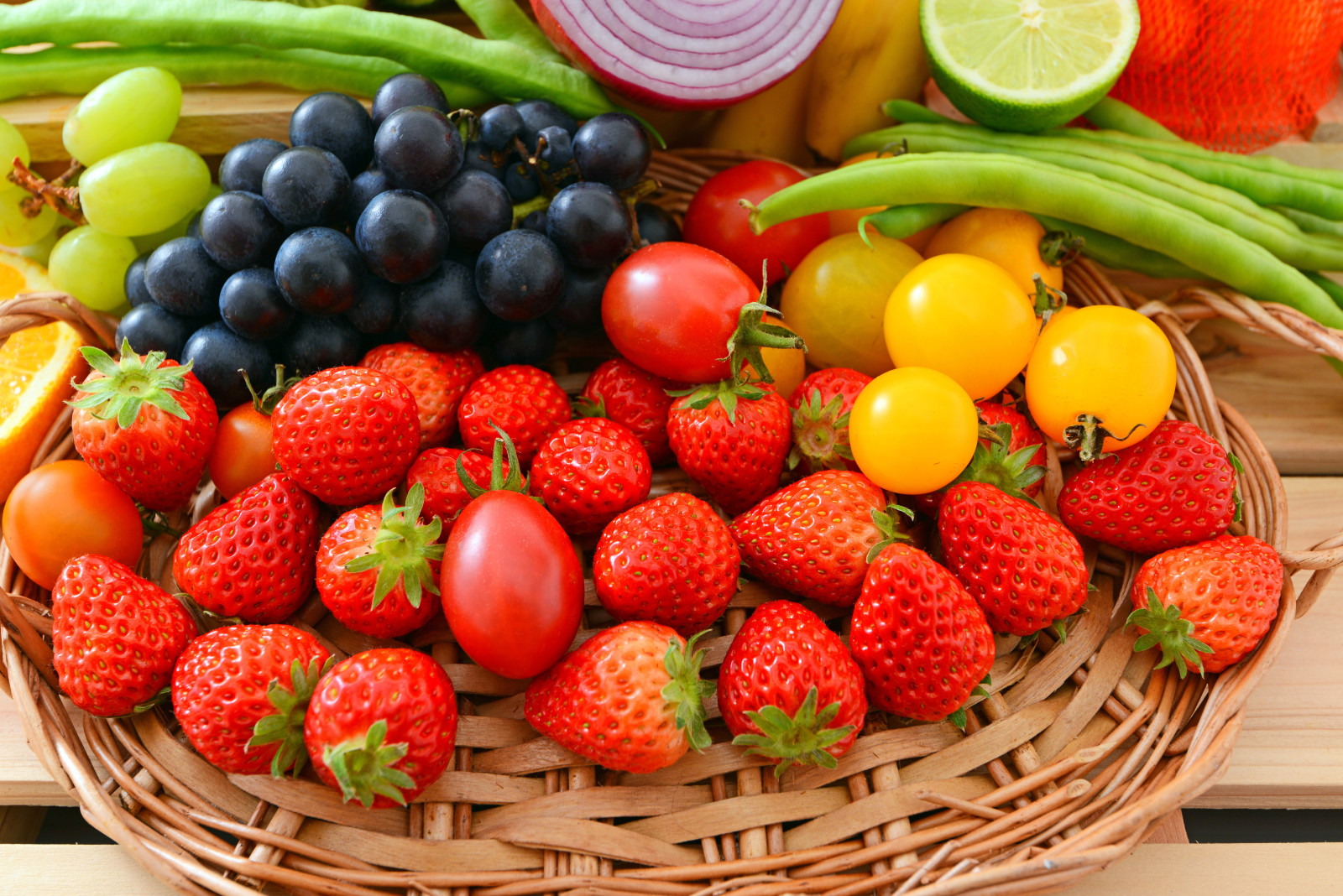 Sayuran, buah beri, segar, buah, buah-buahan
