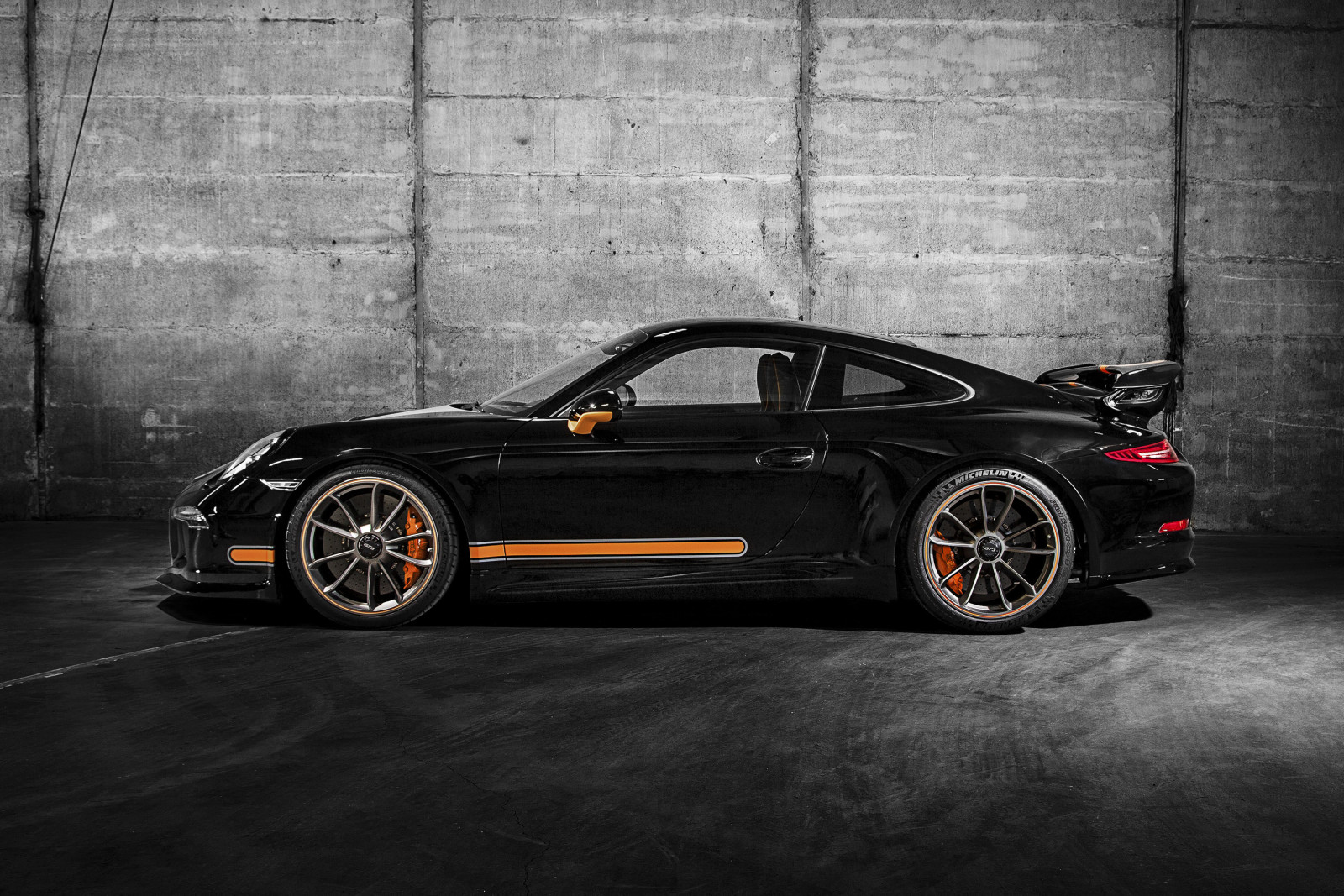 สีดำ, รถกูบ, GT3, ปอร์เช่, ด้าน, 911, 2014, TechArt