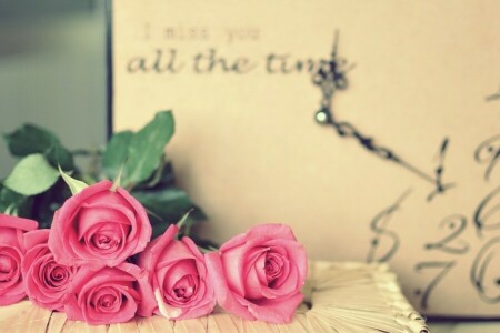 花束, ピンク, バラ