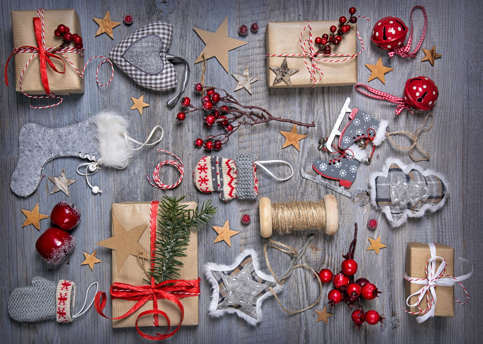 Tahun baru, hari Natal, kayu, dekorasi, Gembira, hadiah, Xmas, vintage
