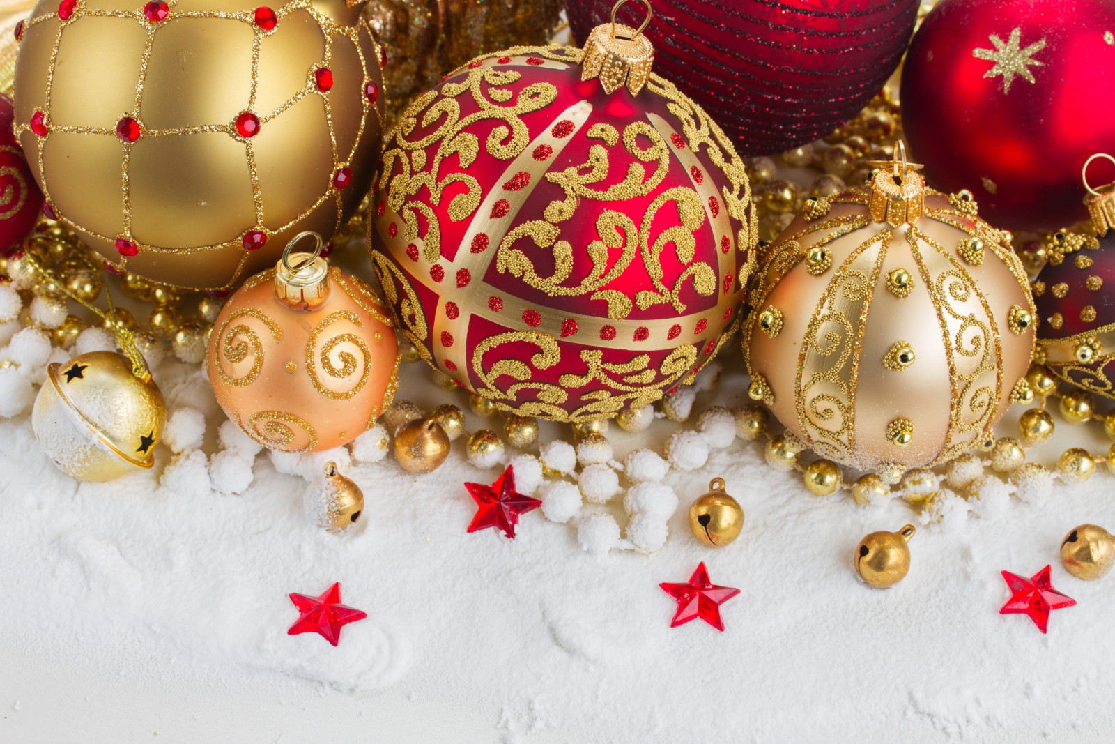 salju, bola, Tahun baru, hari Natal, dekorasi, Gembira